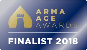 ARMA Ace Awards finalist logo for Brady Solicitors Legal Services of the Year